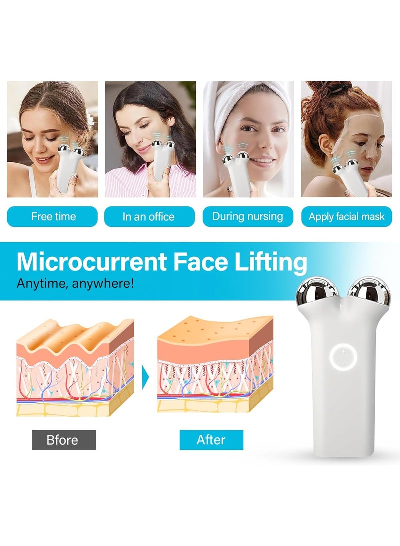 Microcurrent Beauty Device, Anti-Ageing Facial Massager, Smoothes Wrinkles, Firms Skin, Lifts Facial Contours, USB Rechargeable - Image 4